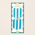 On the Road Car Coaster Set–Sicily Stripes Teal