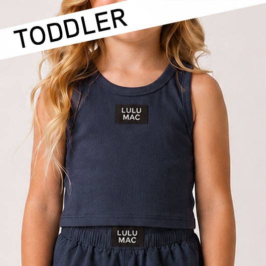NAVY TODDLER SOLID TANK