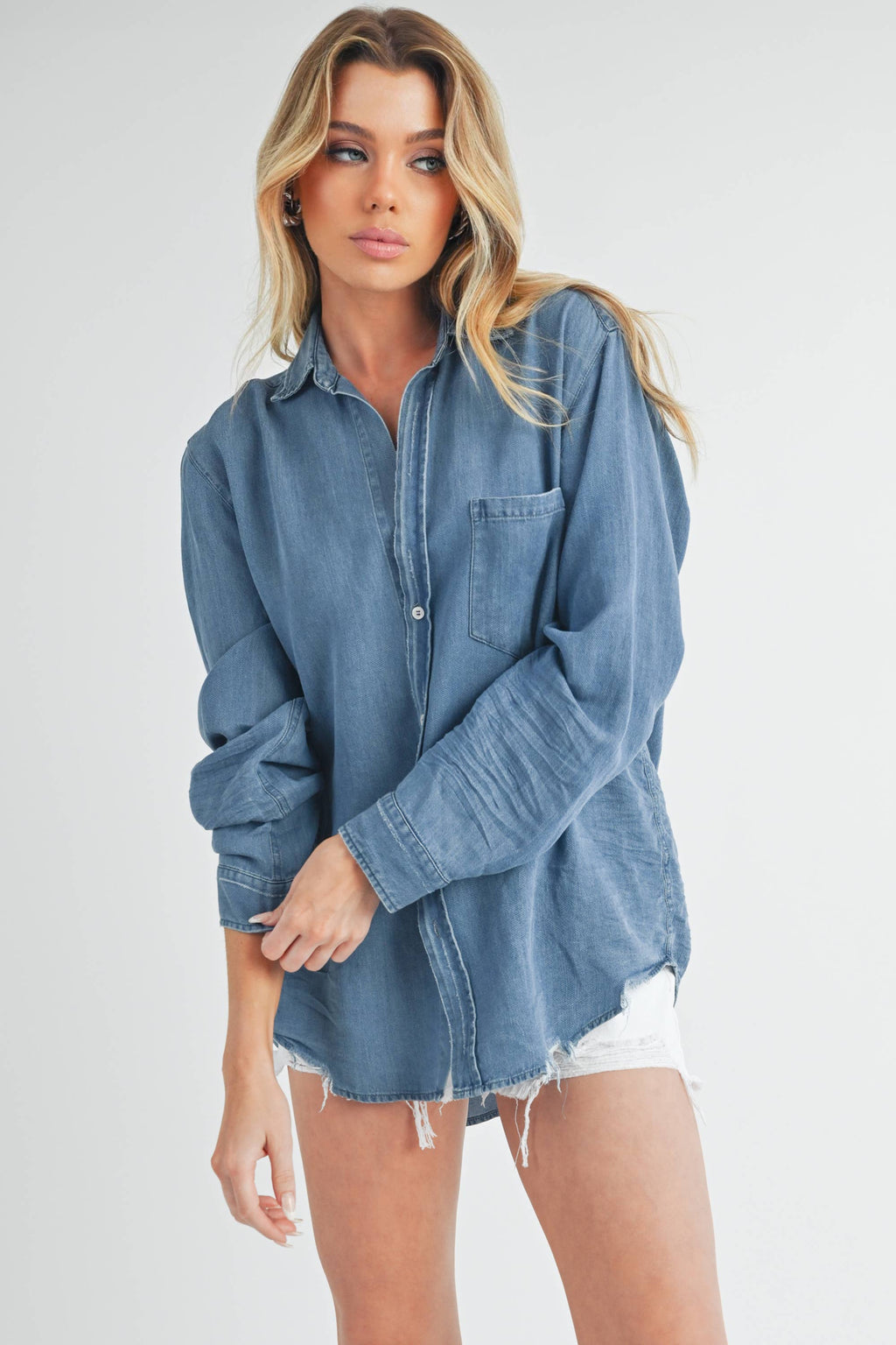 8302DK Ottavia Top: Denim / Contemporary / L
