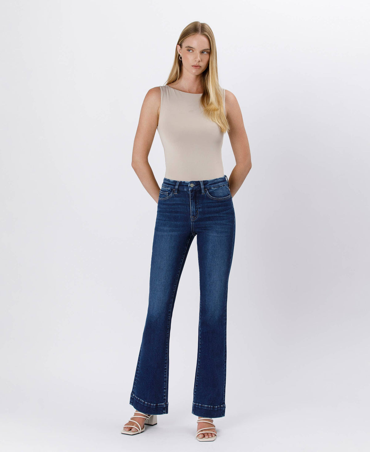 Flying Monkey HIGH RISE TROUSER HEM BOOTCUT JEANS