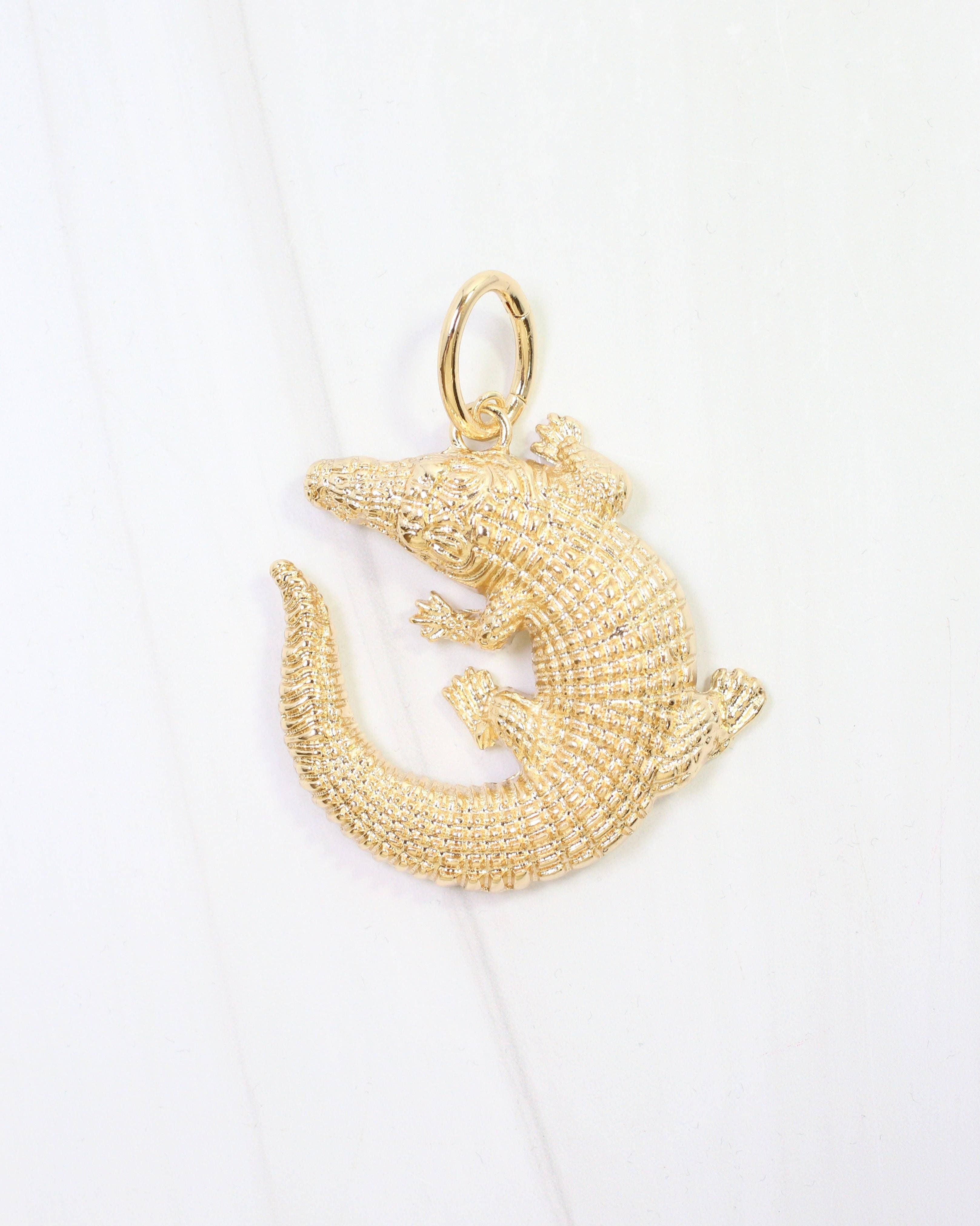Chelsey Charm Alligator Gold