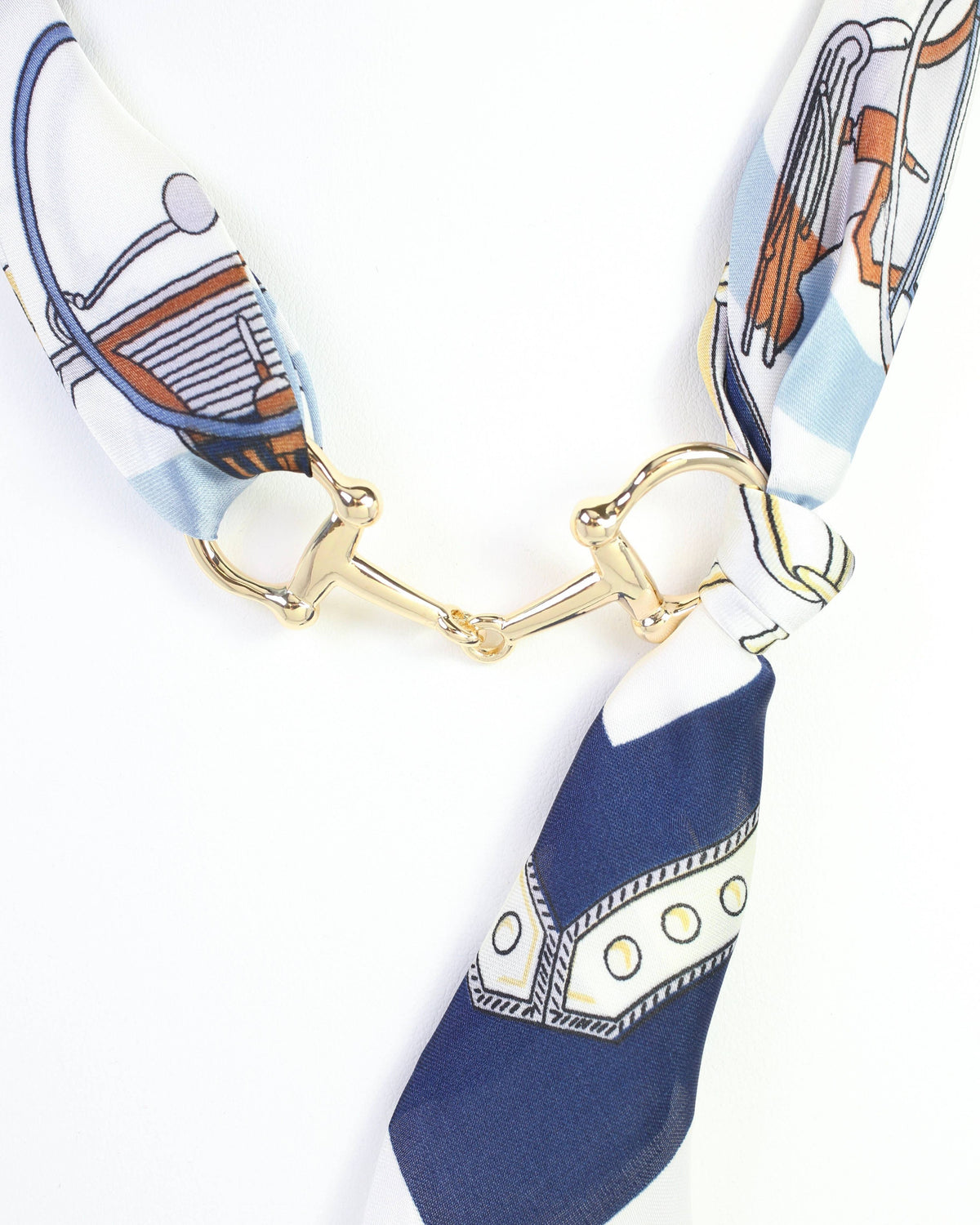 Lana Horsebit Scarf Necklace Navy: Default
