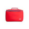 Neoprene Large Train Case Coral Red/ Periwinkle