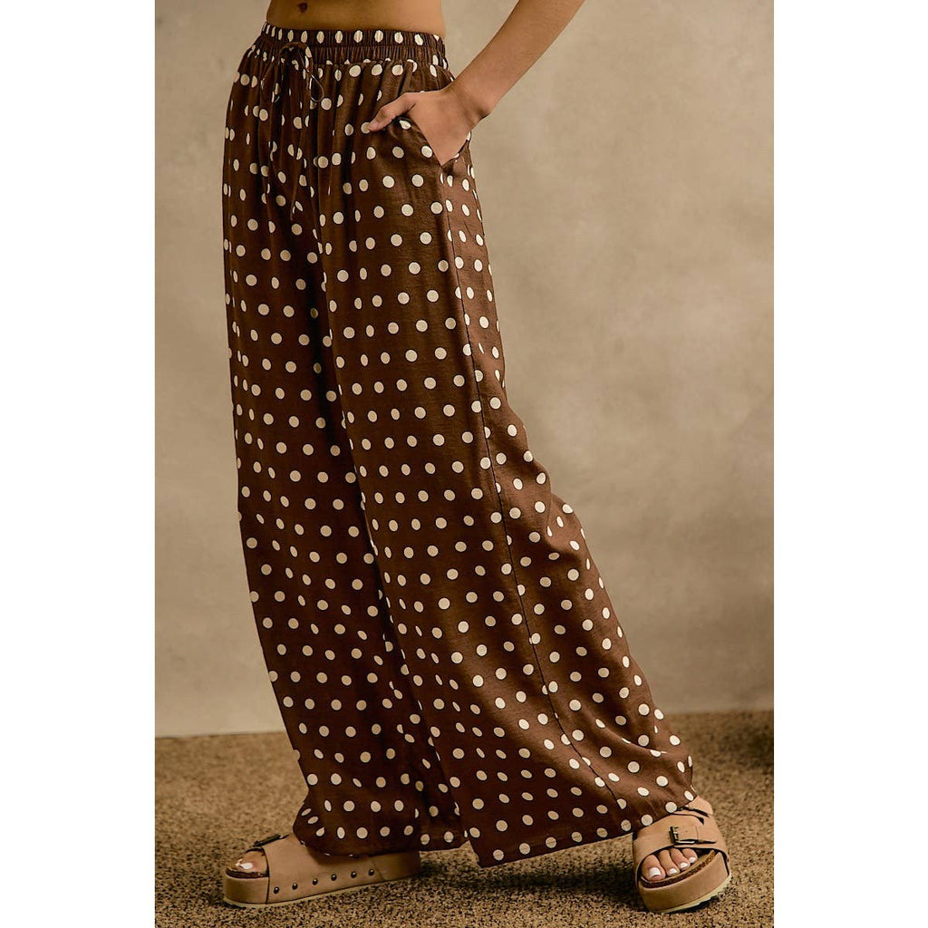 Polka Dot Wide Leg Pants