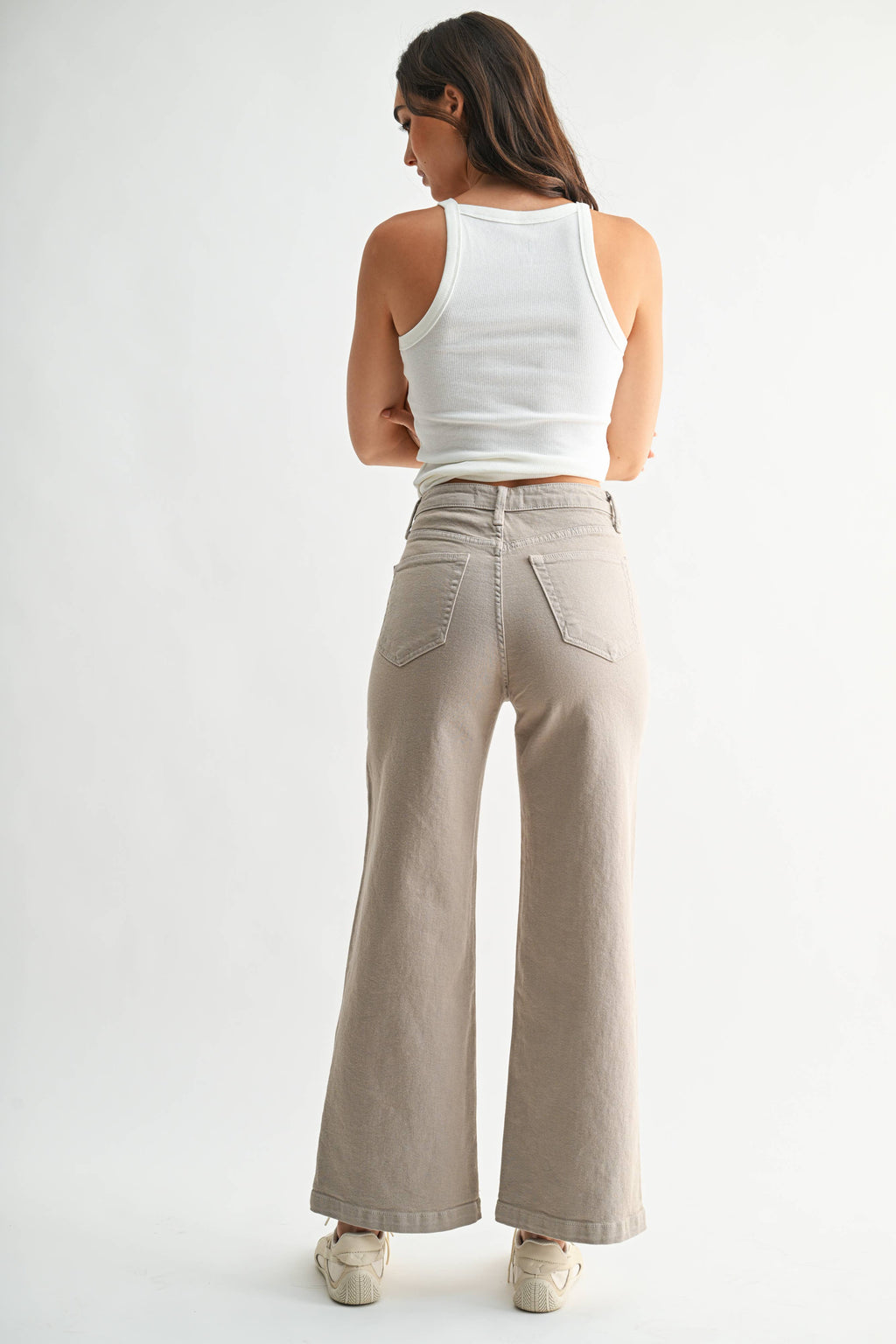 Just Black Denim Wide Leg Sandstone Jeans