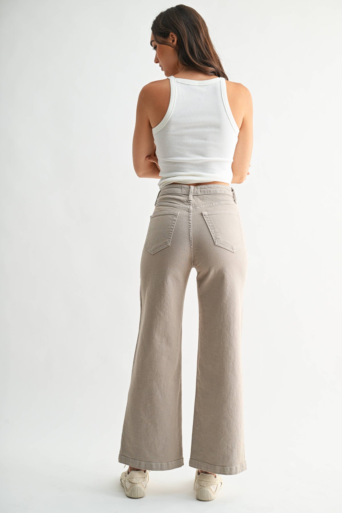 Just Black Denim Wide Leg Sandstone Jeans