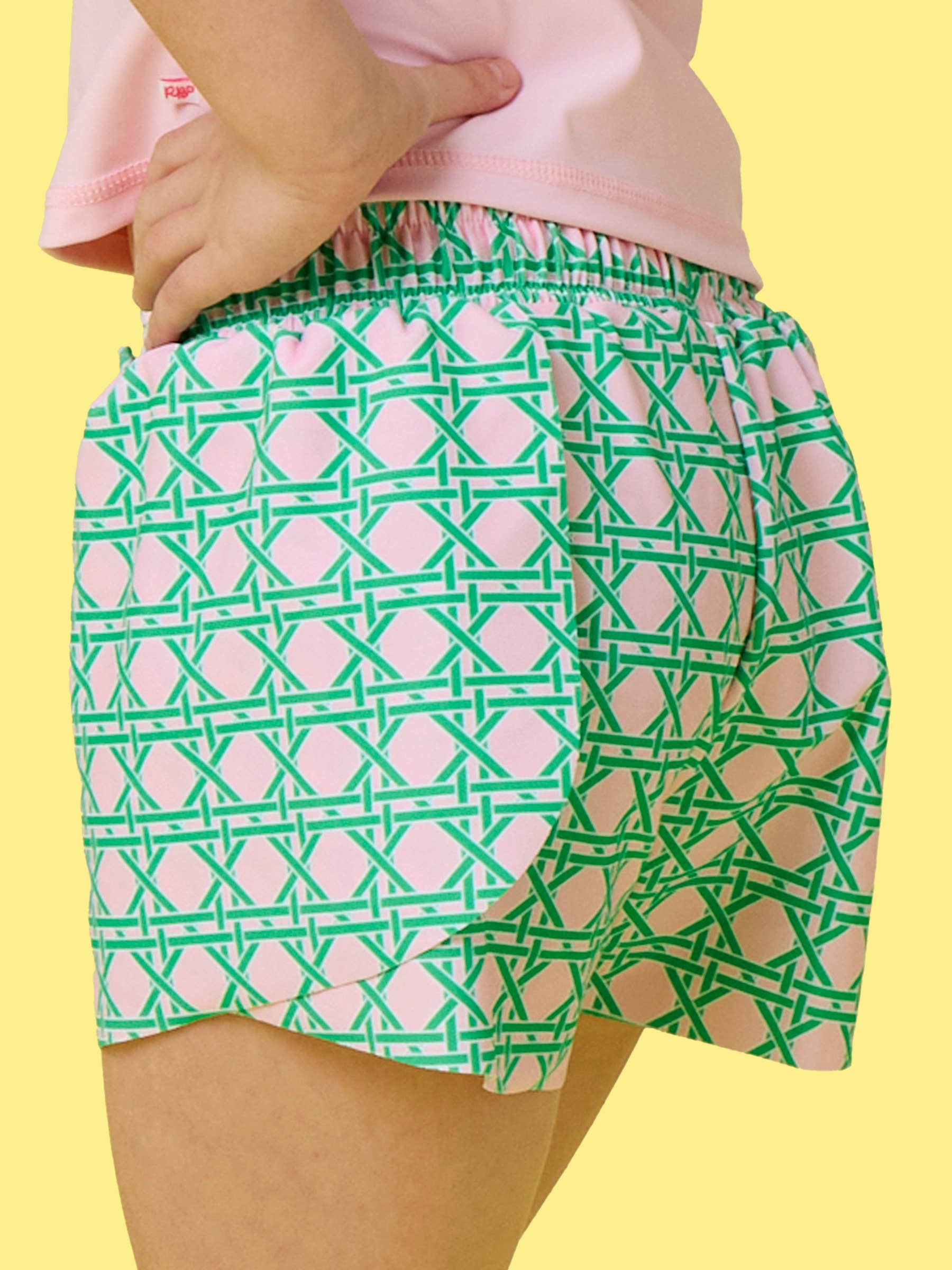 Girls Pink Coastal Cane Active Butterfly Shorts