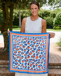 Meredith Spotted Scarf Medium Blue Orange: Default