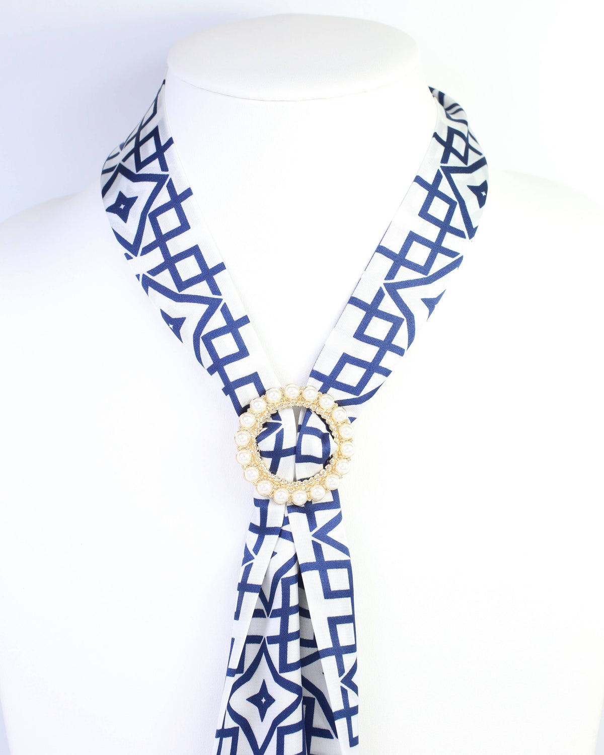 Rubi Pearl Lined Circle Scarf Slide Gold: Default