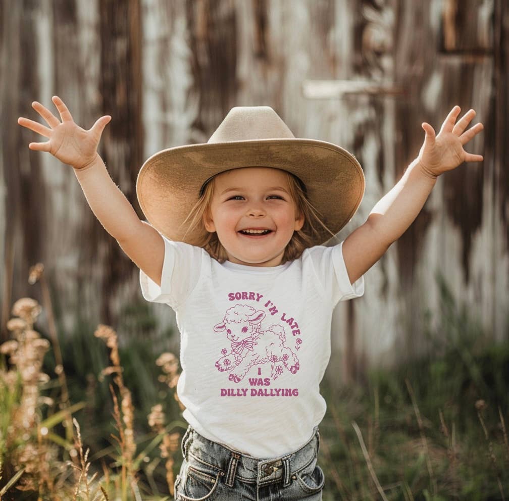 Dilly Dallying Kid's Tee White