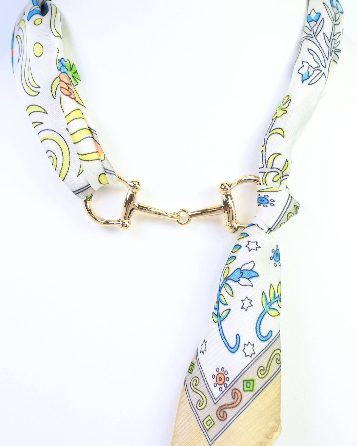 Lana Horsebit Scarf Necklace Blue Multi: Default