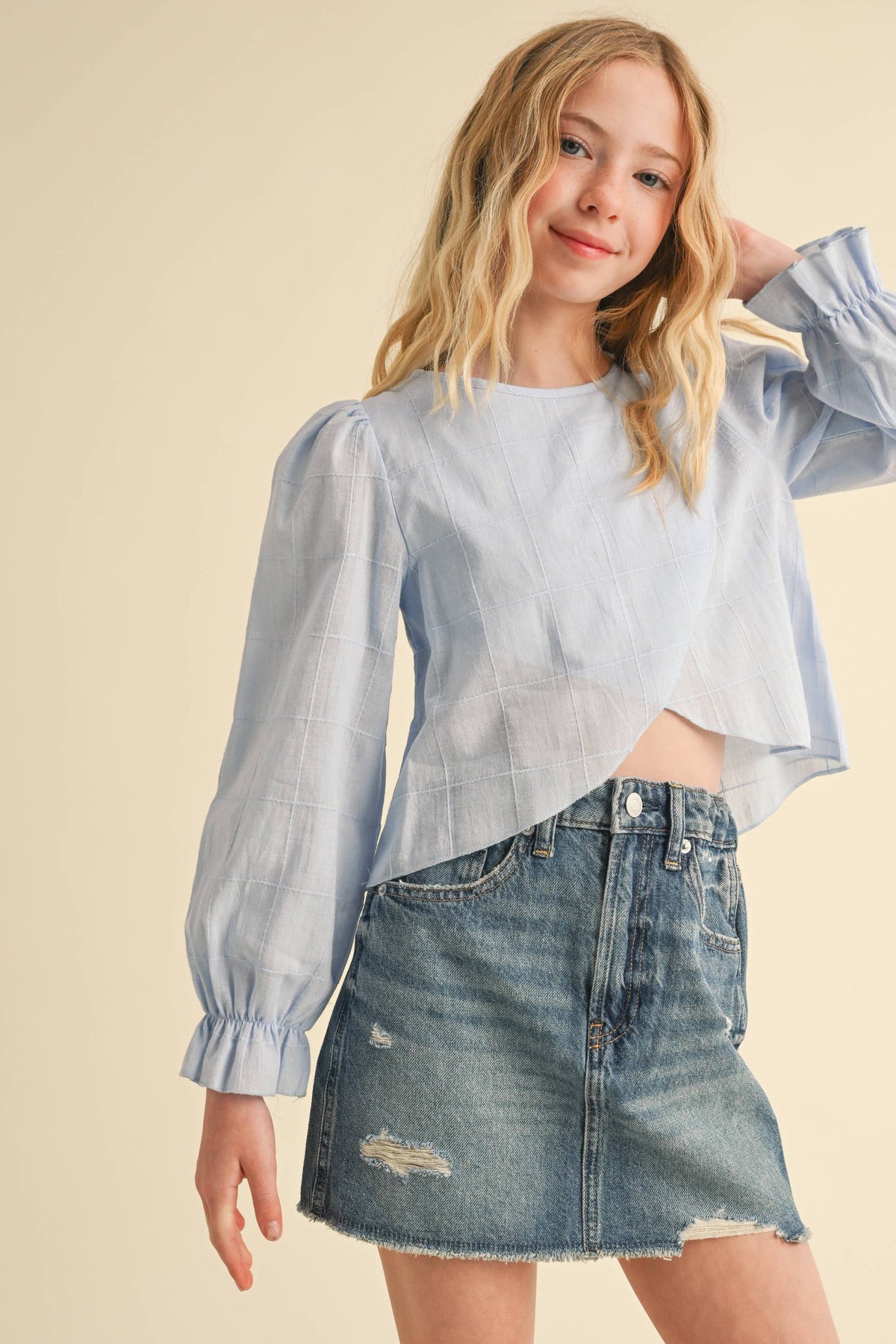 GIRLS TULIP LONG SLEEVE TOP