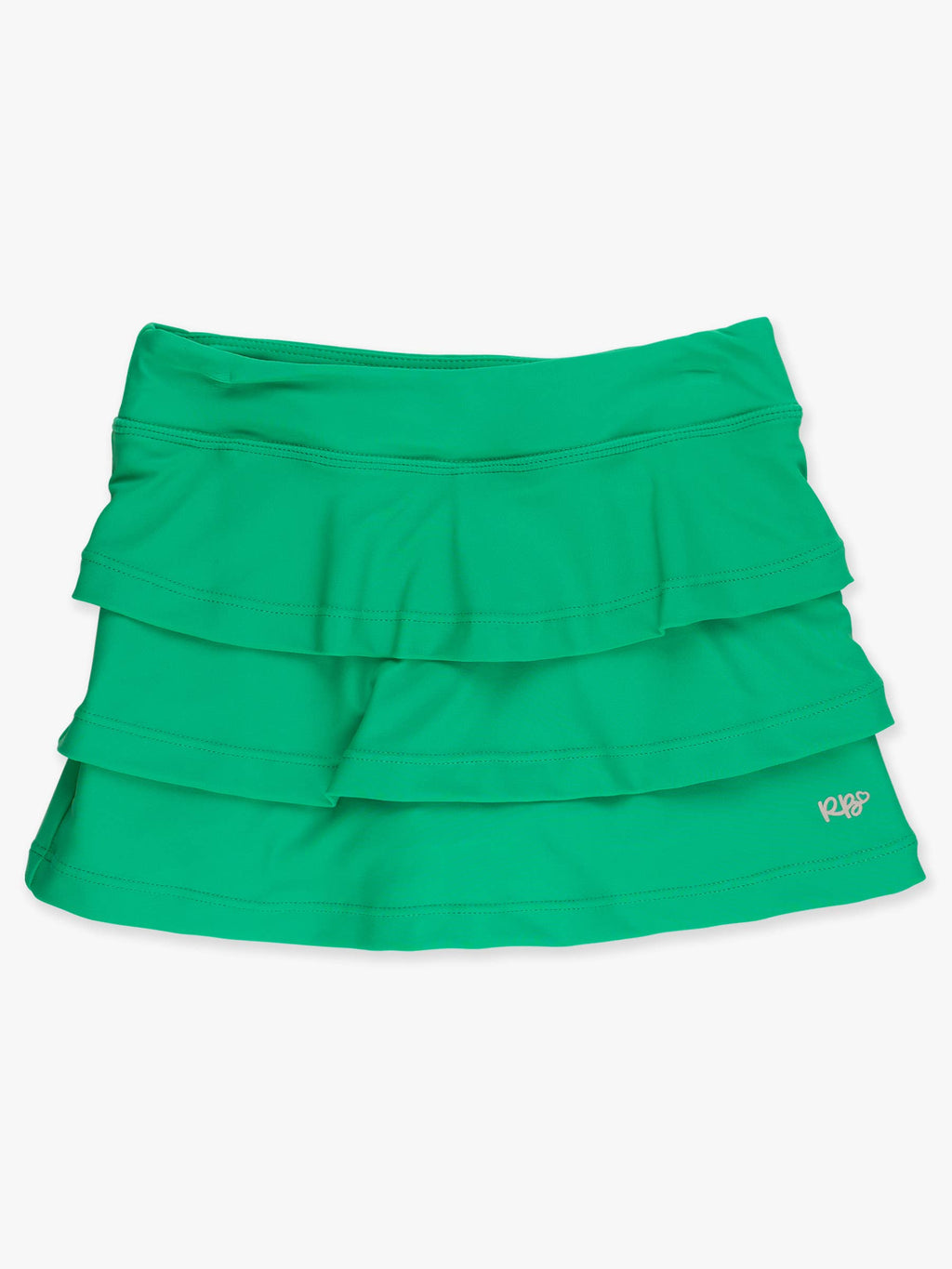 Girls Bright Green Tiered Active Skort