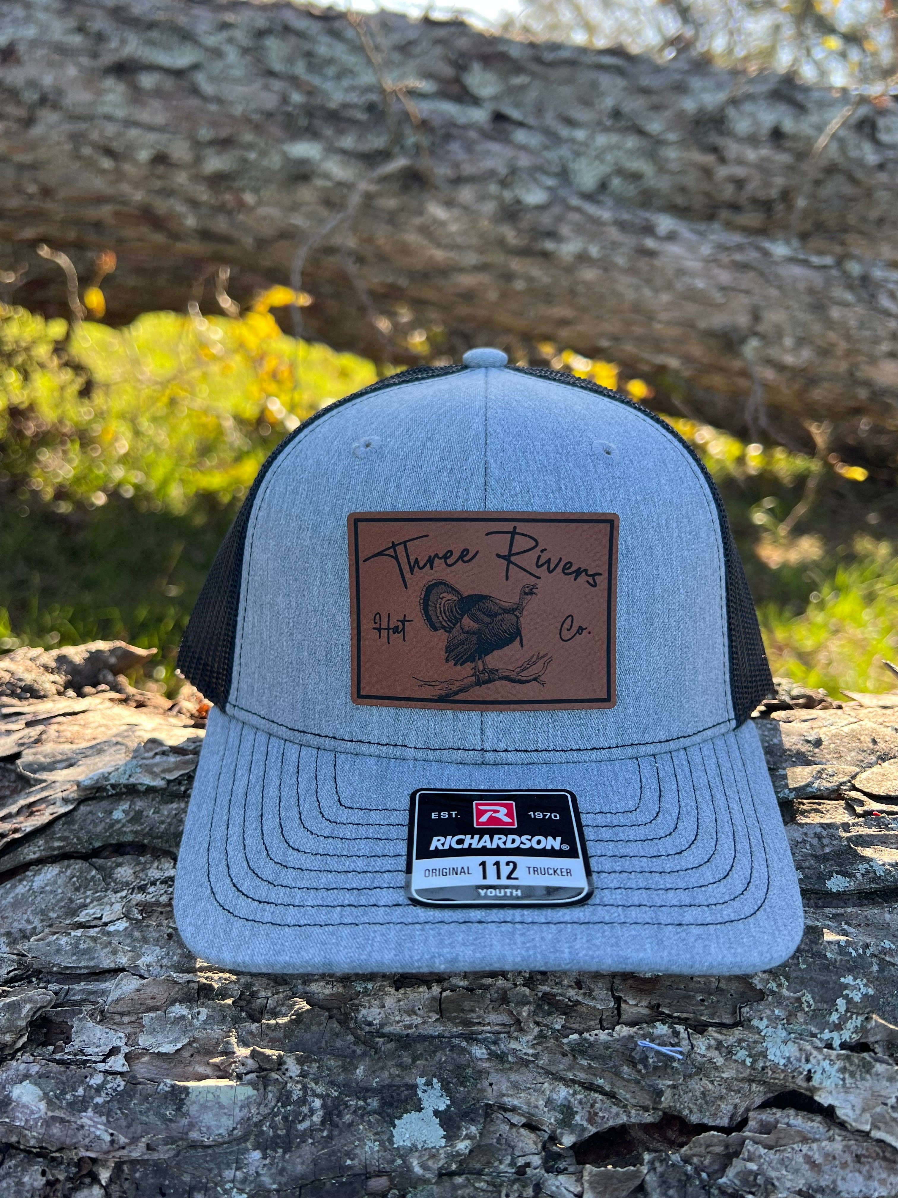 YOUTH - Gobbler on the Roost - Richardson 112 Trucker 6 panel: Heather Gray/White