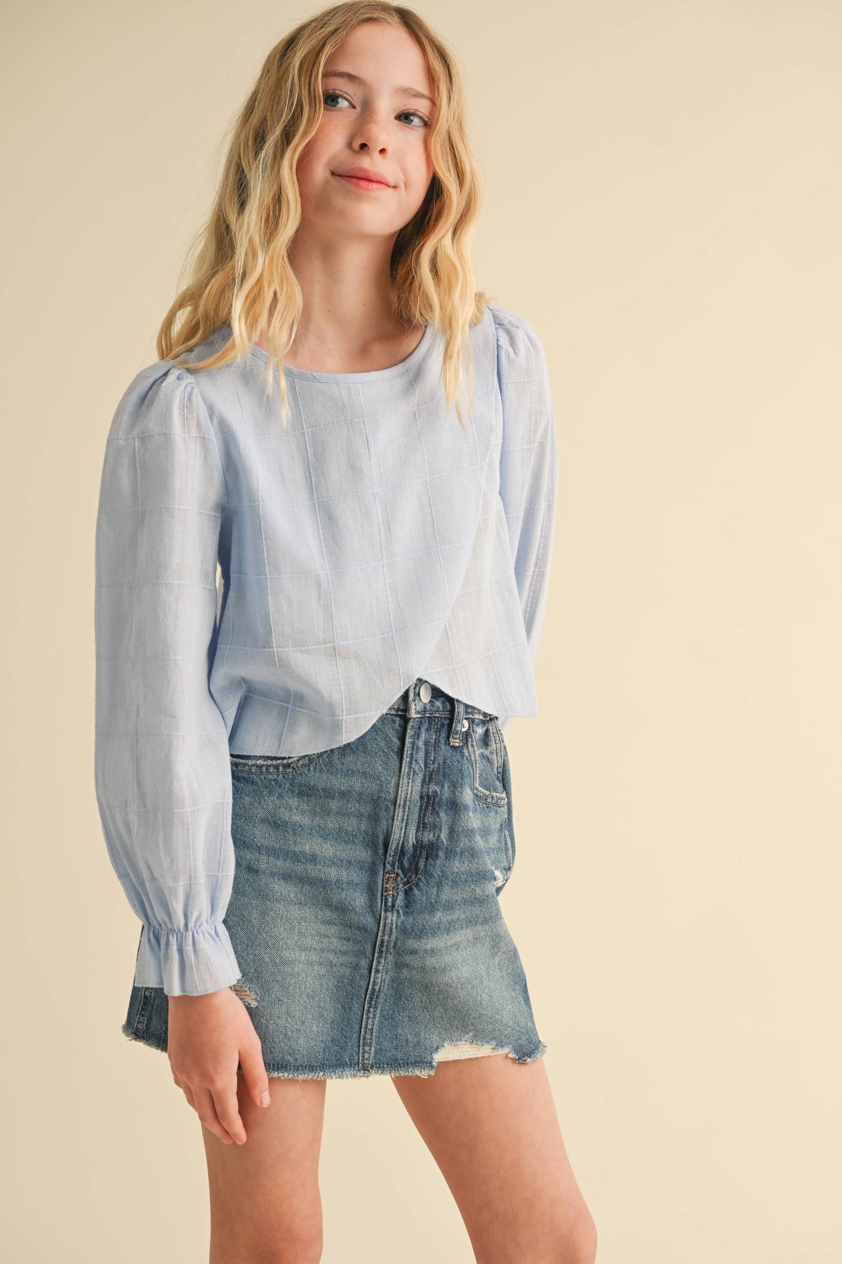 GIRLS TULIP LONG SLEEVE TOP