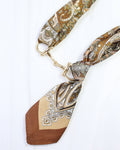 Lana Horsebit Scarf Necklace Brown