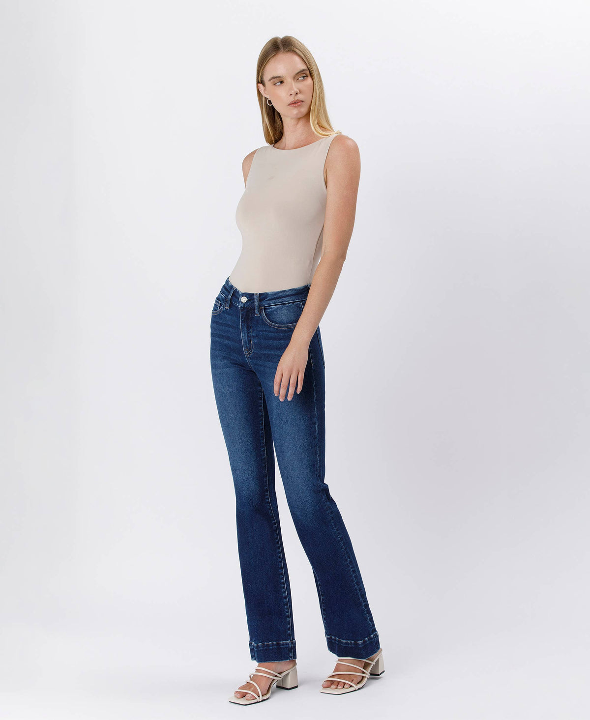 Flying Monkey HIGH RISE TROUSER HEM BOOTCUT JEANS