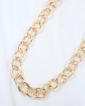 Bexley Oval Link Toggle Necklace Gold: Default