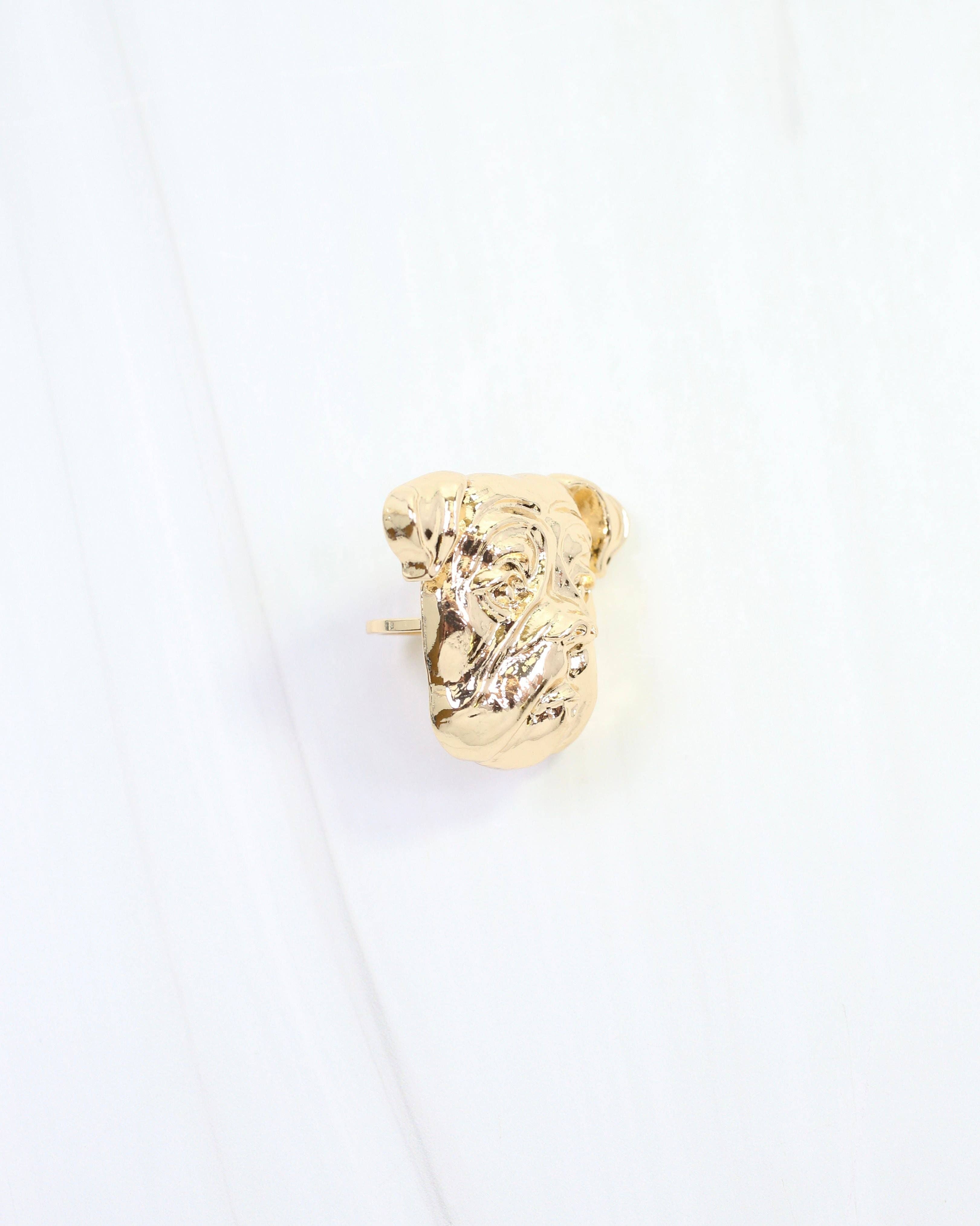 Sally Scarf Slide Dog Gold