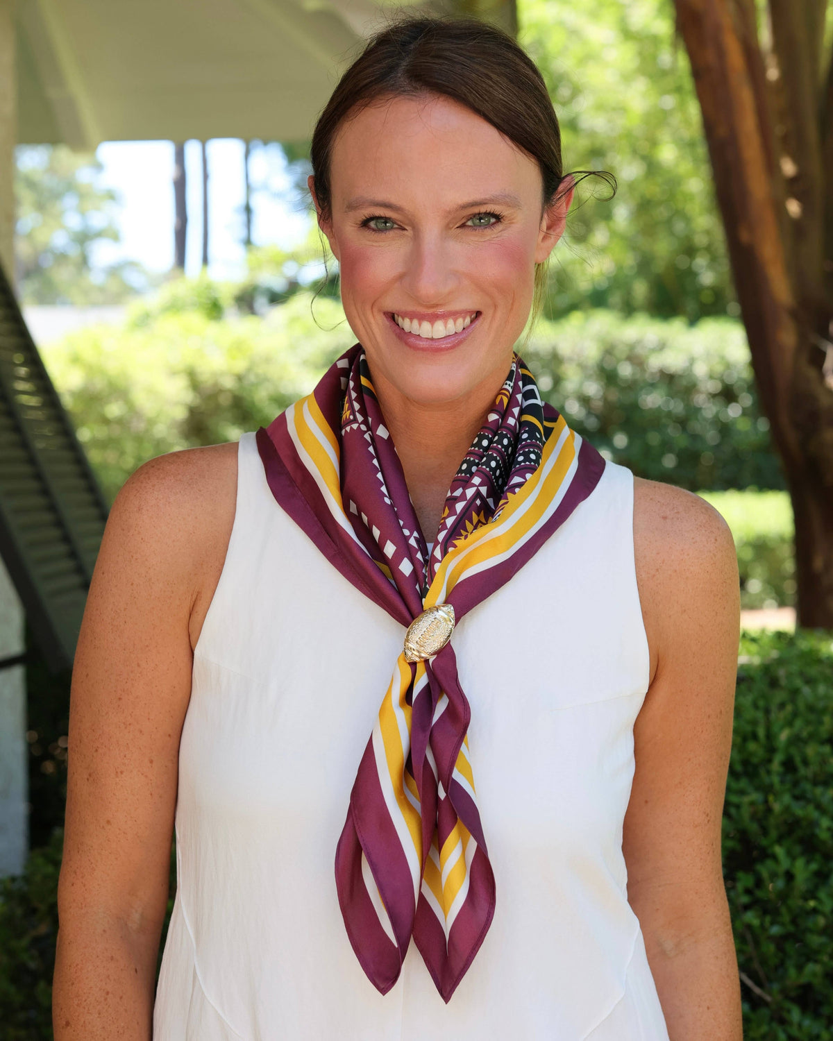 Radley Tribal Print Scarf Medium Garnet Gold: Default