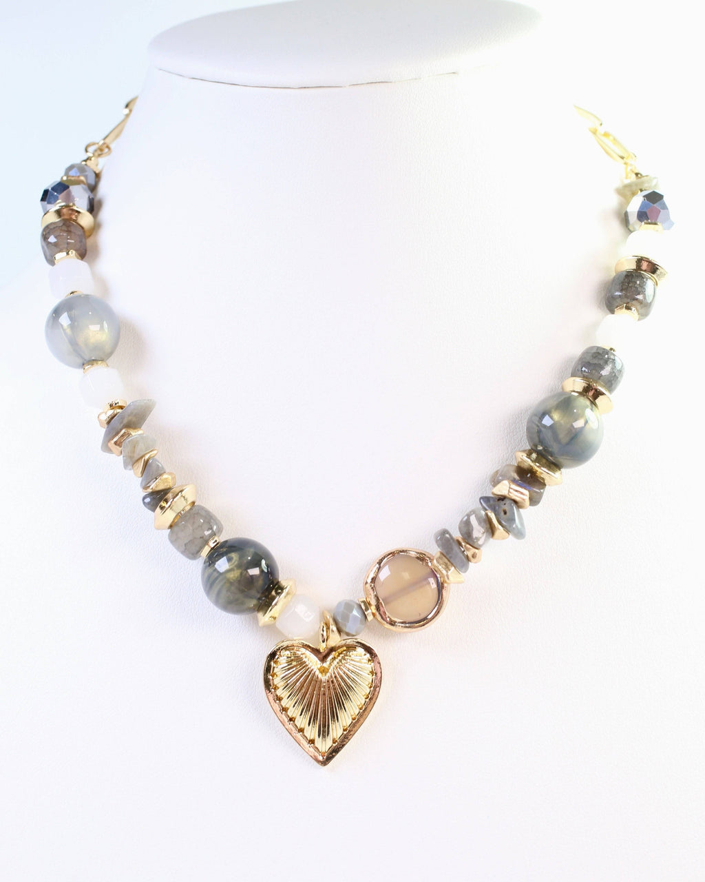 Sarasota Stone Charm Necklace Gray: Default