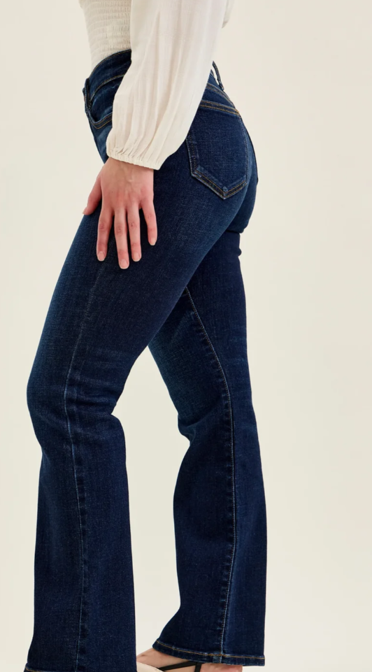 Petite Judy Blue Dark Wash Bootcut Jeans