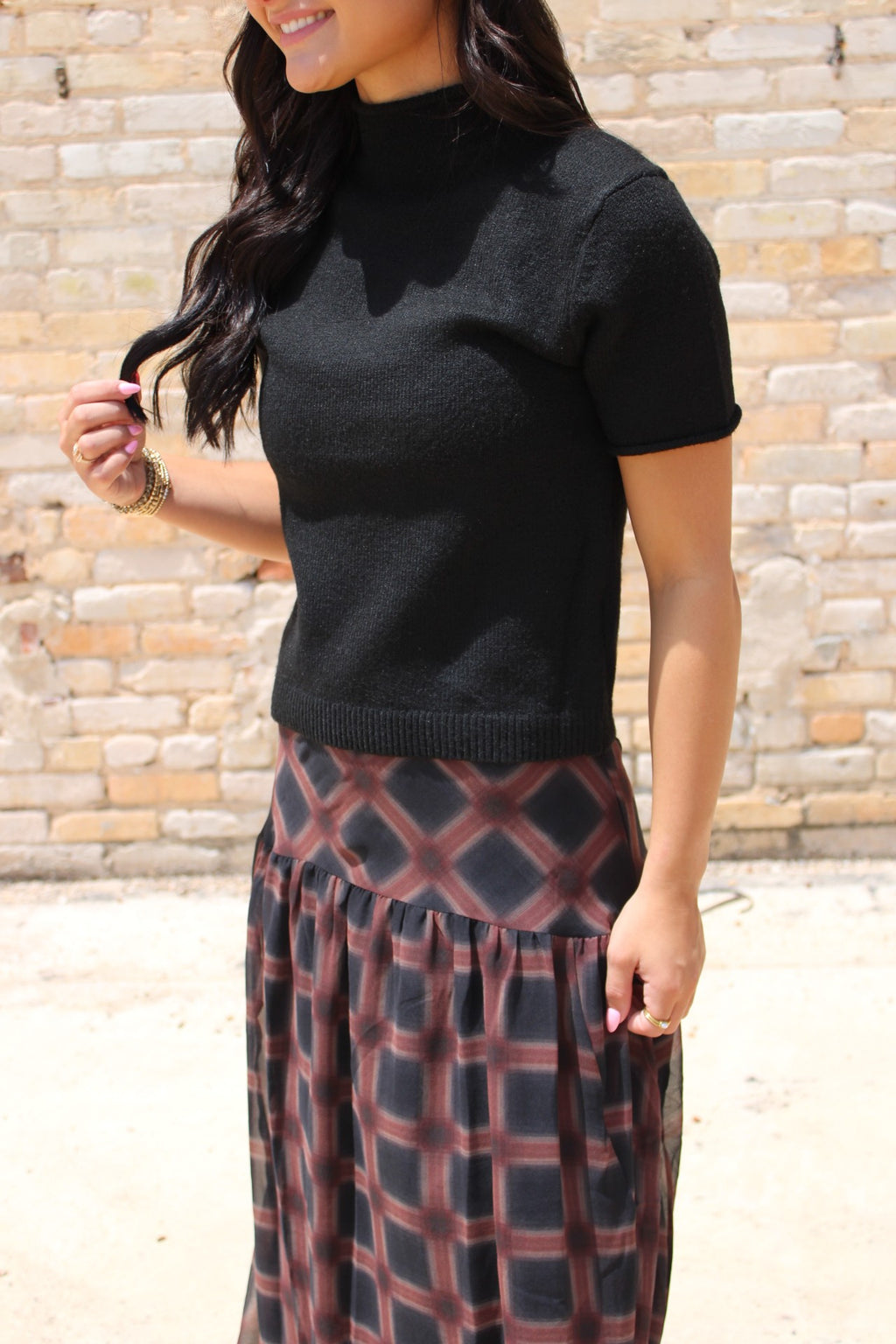 Alani Mock Neck Knit Top